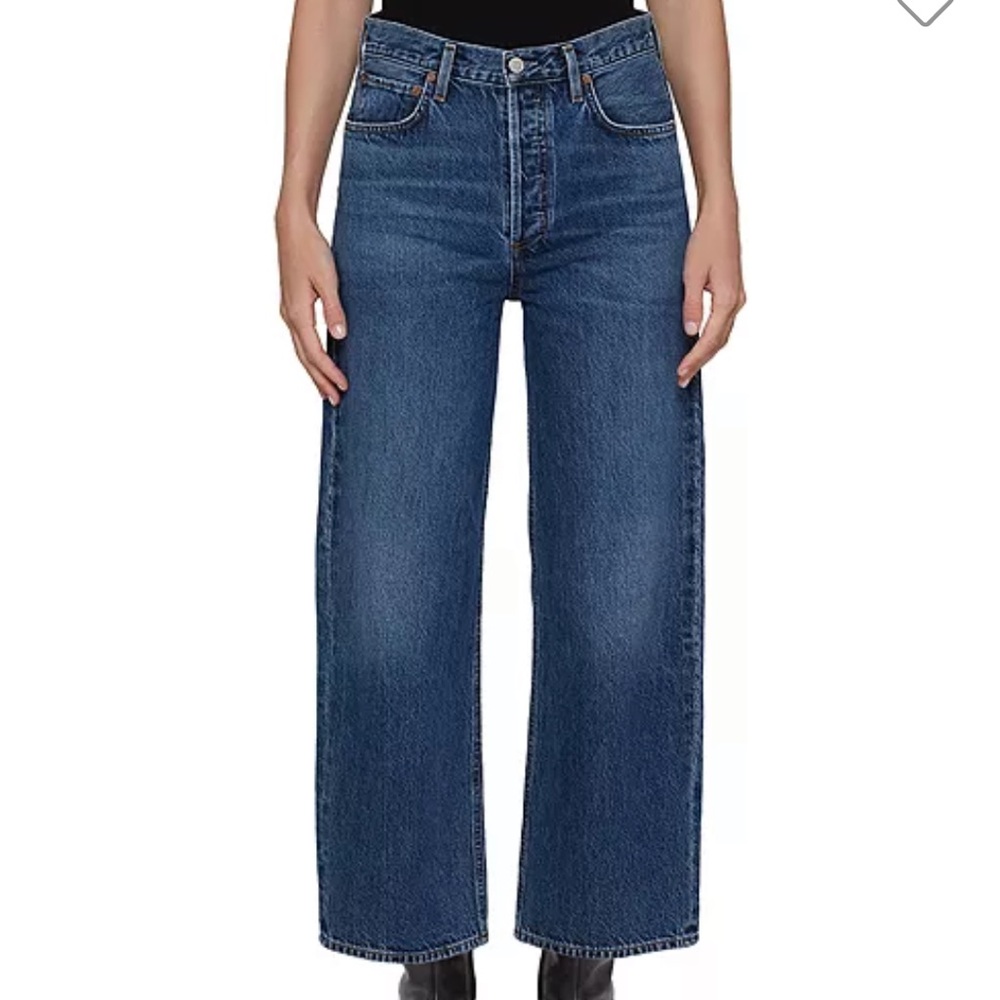 NWT Agolde Ren High Rise Wide Leg Jeans in Control Size 28